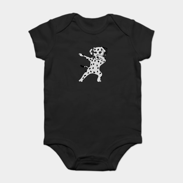 Cute Dabbing Dalmatian dog Dab Dance Gift dots Baby Bodysuit by logiamerch